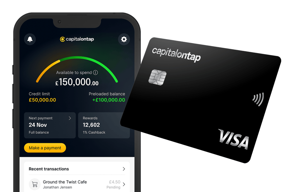 Mobile screenshot: Capital on Tap spend controls