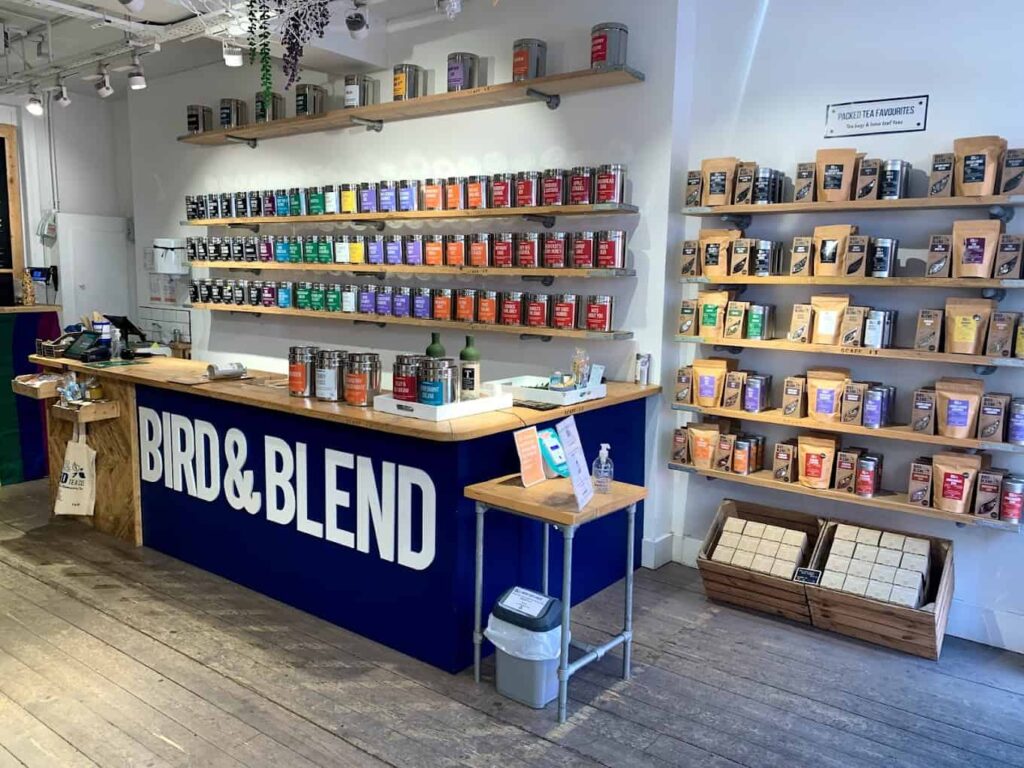 bird and blend shop counter